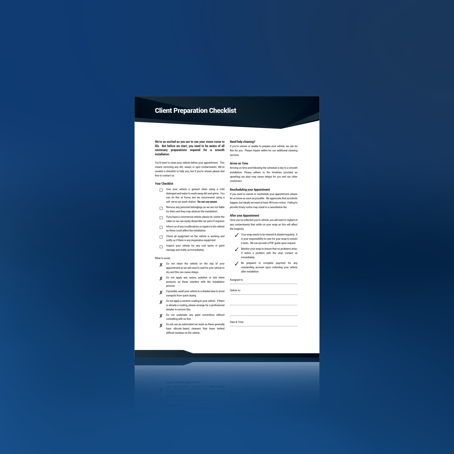 Client Preparation Checklist