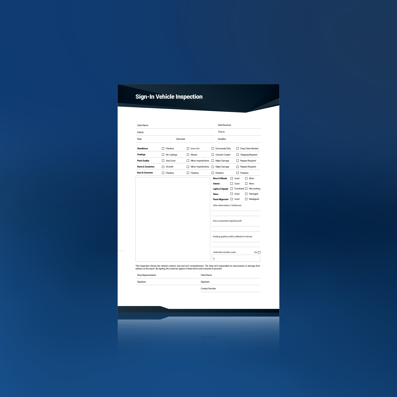 Vehicle Inspection Form