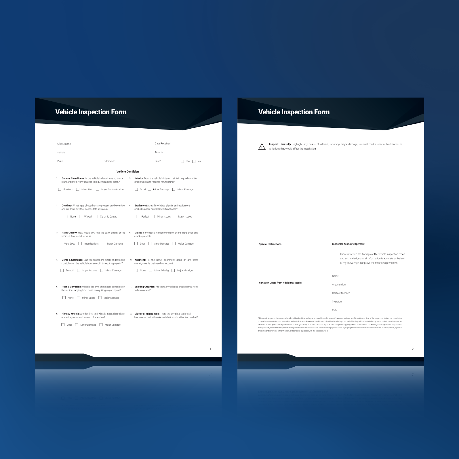Vehicle Inspection Form