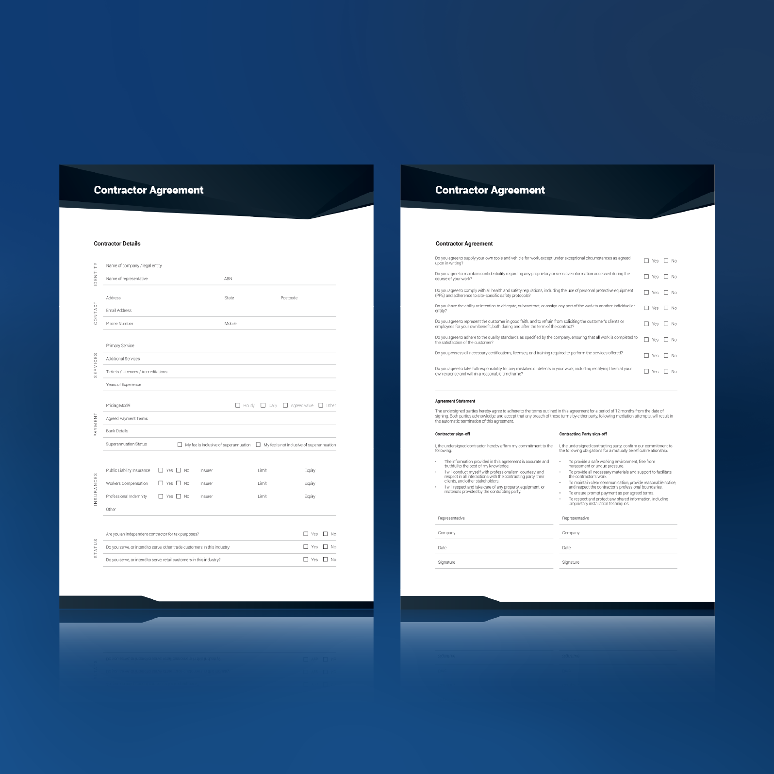 Contractor Agreement Form