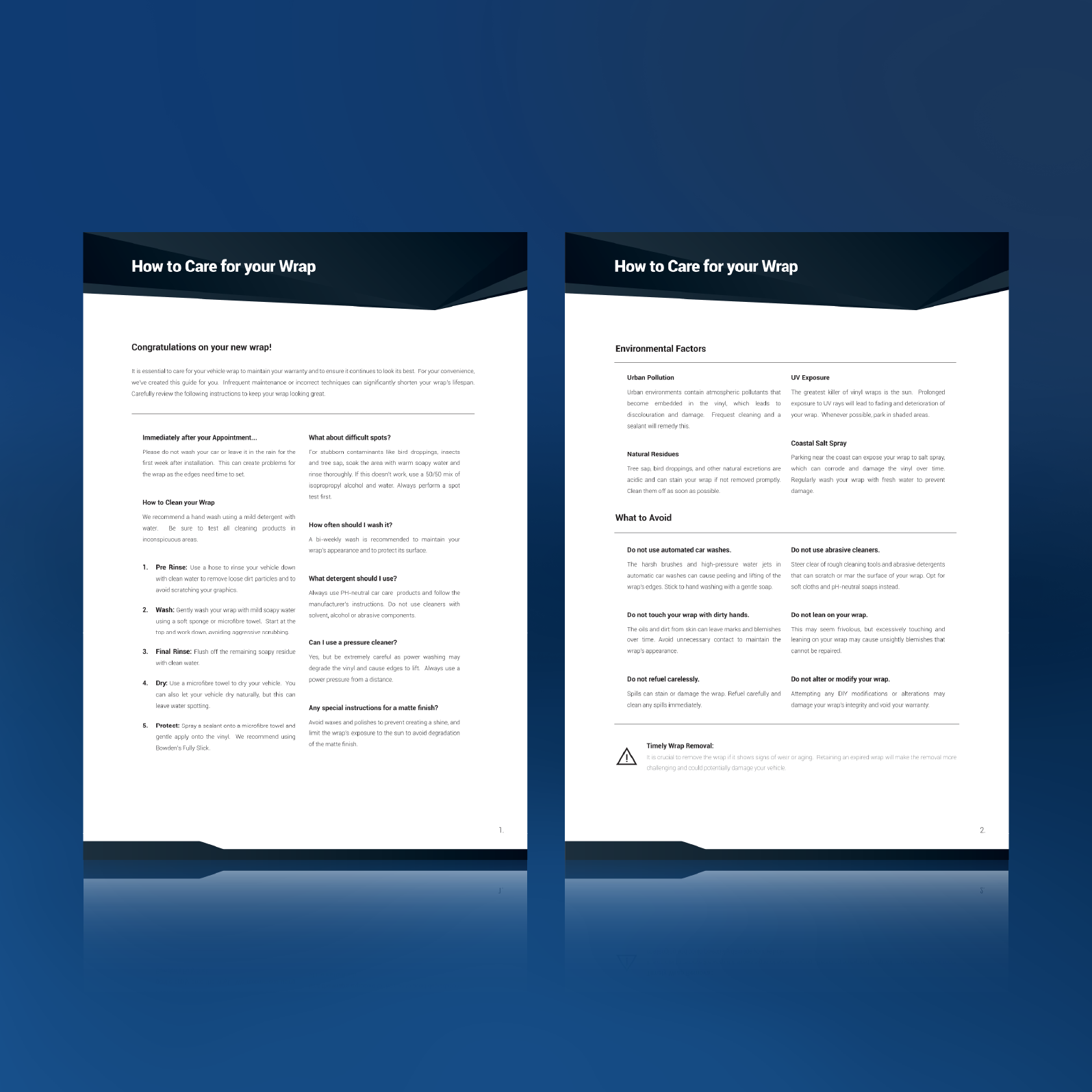 Wrap Care Instructions